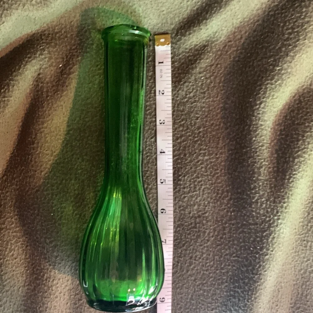 Set of 4 green glass Christmas vases. Various sizes. See pictures - Picture 5 of 10